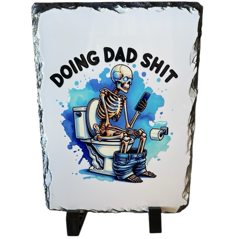 Humorous Skeleton Art Plaque